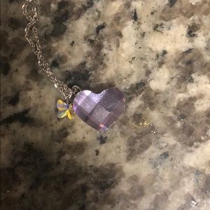 Swarovski Crystal Heart Necklace with butterfly